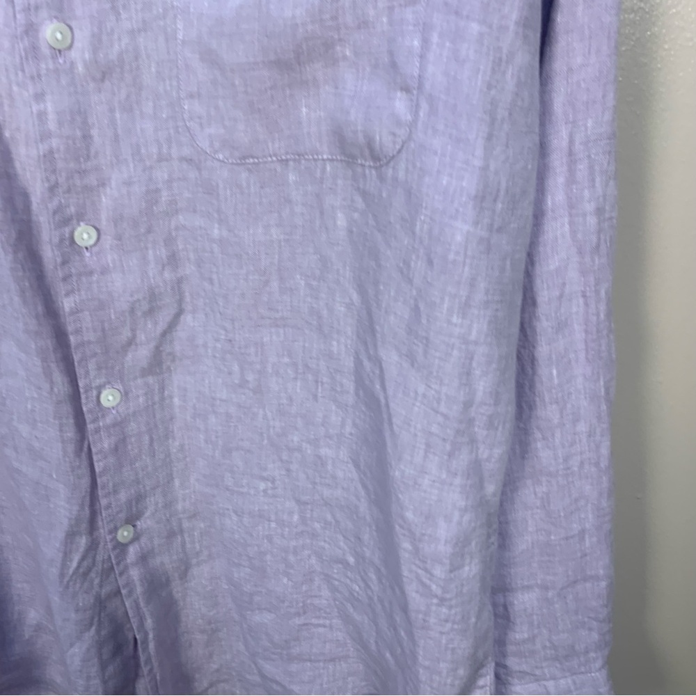 Jos. A. Bank Reserve Mens 100% Linen Button Front Collared Shirt - Picture 3 of 10